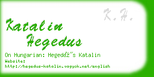 katalin hegedus business card